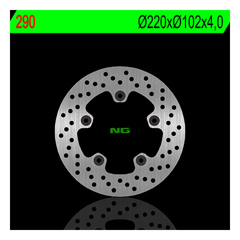 Disque de frein arrière droit NG 290 rond fixe