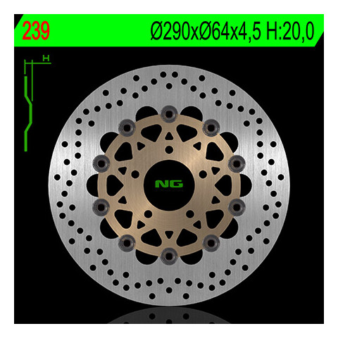 Disque de frein avant NG 239 rond flottant Suzuki