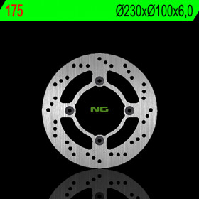 Disque de frein arrière droit NG 175 rond fixe Kawasaki