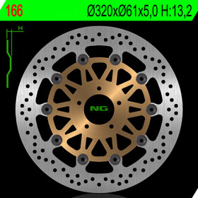 Disque de frein avant NG 166 rond flottant