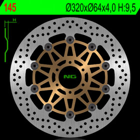 Disque de frein avant NG 145 rond flottant