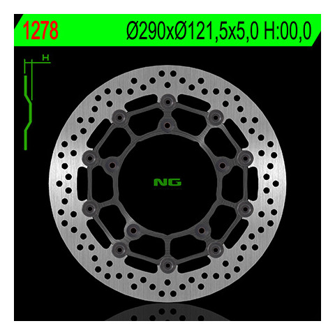 Disque de frein avant NG 1278 rond flottant Suzuki