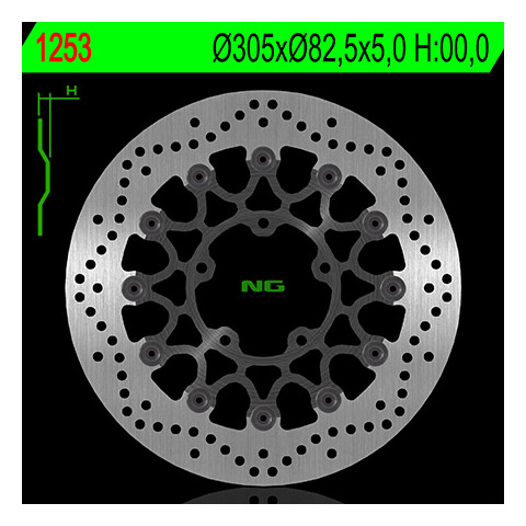 Disque de frein avant NG 1253 rond flottant Triumph