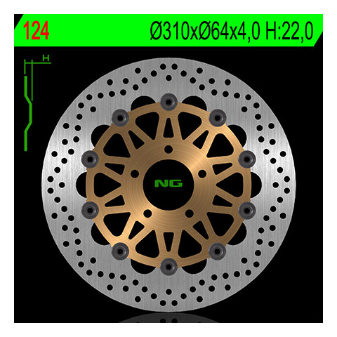 Disque de frein avant NG 124 rond flottant Suzuki