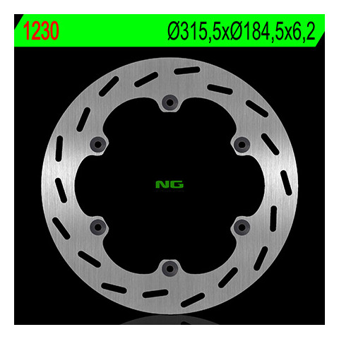 Disque de frein arrière gauche NG 1230 rond fixe