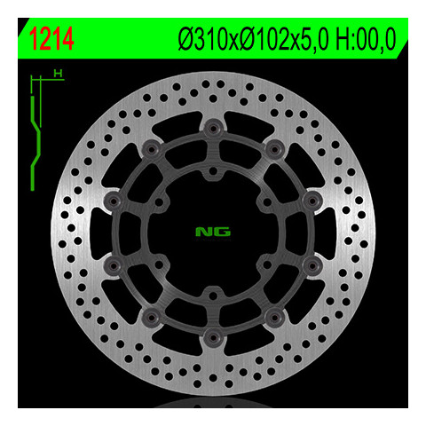 Disque de frein avant NG 1214 rond flottant Suzuki