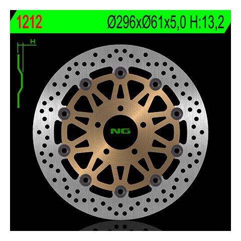 Disque de frein avant NG 1212 rond flottant Kawasaki ZX9R