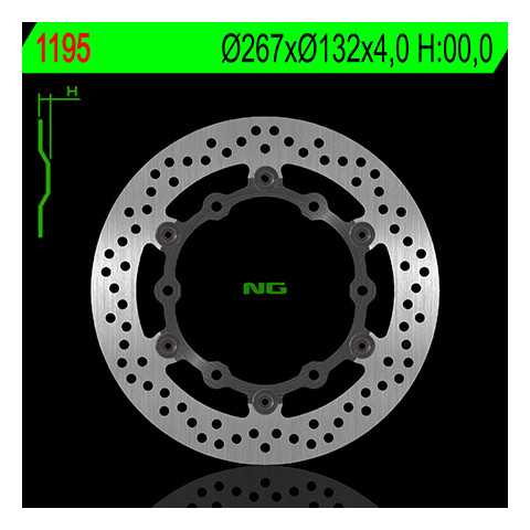 Disque de frein avant NG 1195 rond flottant Yamaha