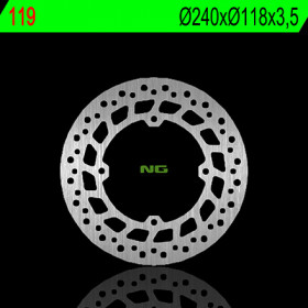 Disque de frein avant gauche NG 119 rond fixe Honda