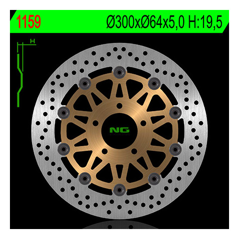 Disque de frein avant NG 1159 rond flottant Triumph