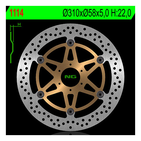 Disque de frein avant NG 1114 rond flottant