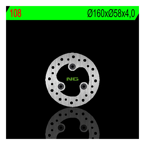 Disque de frein avant gauche NG 108 rond fixe