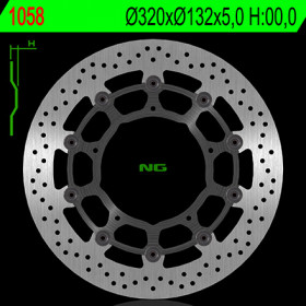 Disque de frein avant NG 1058 rond fixe