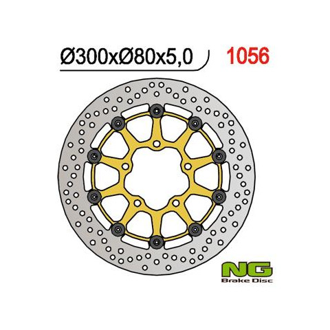 Disque de frein avant NG Ø300 rond flottant type 1056 Kawasaki