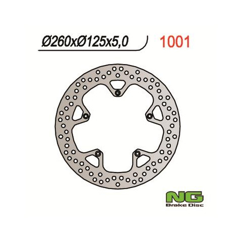 Disque de frein fixe rond NG Ø260xØ125x5mm