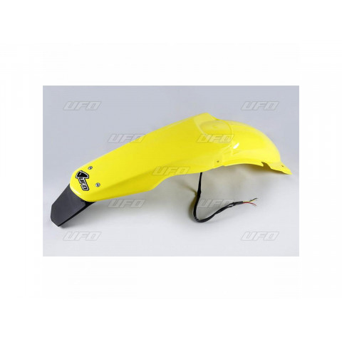 Garde-boue arrière & support de plaque avec feu UFO jaune Suzuki RM125/250