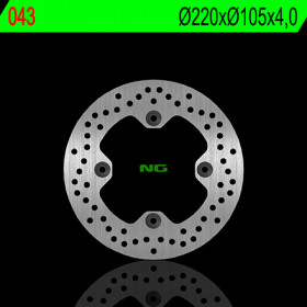 Disque de frein arrière NG 043 rond fixe