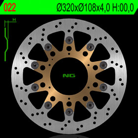 Disque de frein avant gauche NG 022 rond flottant Gas Gas