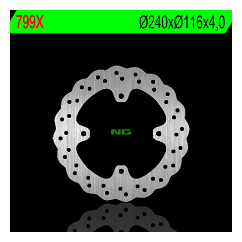 Disque de frein arrière droit NG 799X pétale fixe