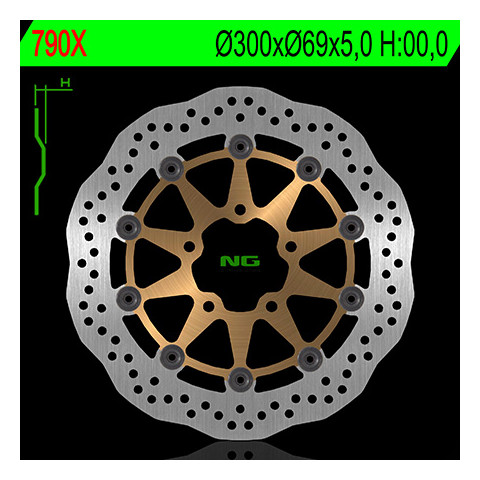 Disque de frein avant NG 790X pétale flottant Suzuki