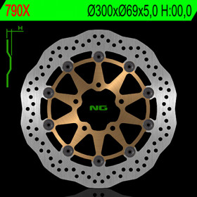 Disque de frein avant NG 790X pétale flottant Suzuki