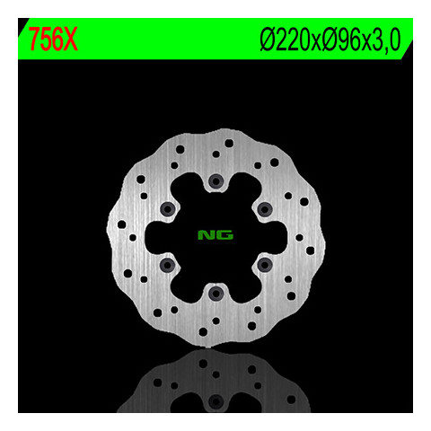 Disque de frein avant gauche NG 756X pétale fixe Kawasaki