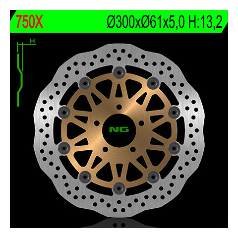 Disque de frein avant NG 750X pétale flottant Kawasaki