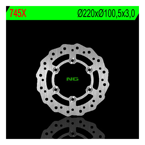 Disque de frein avant gauche NG 745X pétale fixe