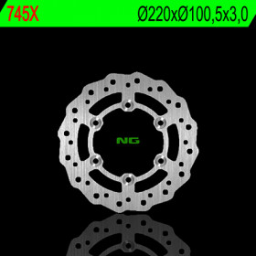 Disque de frein avant gauche NG 745X pétale fixe