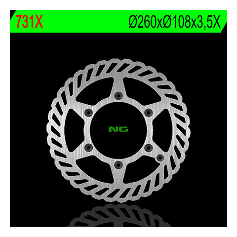 Disque de frein avant gauche NG 731X pétale fixe Gas Gas