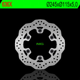 Disque de frein arrière NG 636X pétales fixe