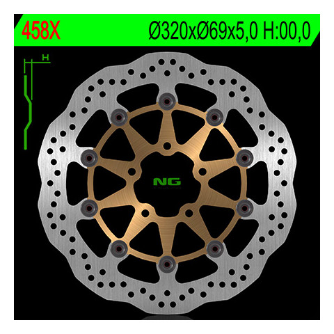 Disque de frein avant NG 458X pétale flottant Suzuki