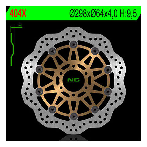 Disque de frein avant NG 404X pétale flottant