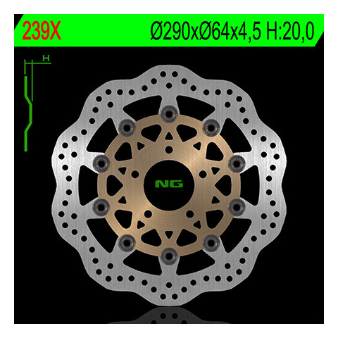 Disque de frein avant NG 239X pétale flottant Yamaha