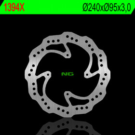 Disque de frein avant gauche NG 1394X pétale fixe