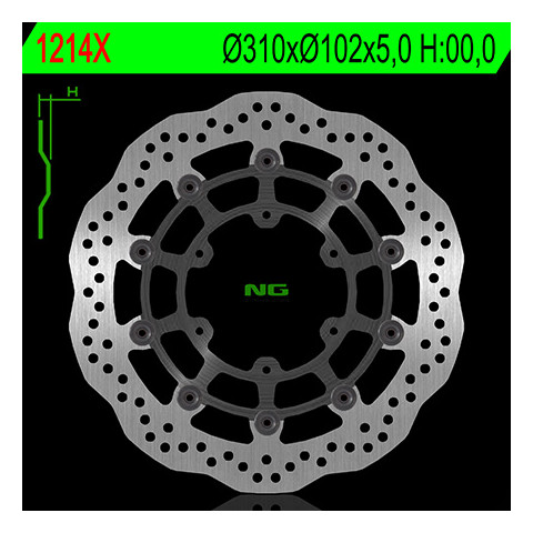 Disque de frein arrière NG 1214X pétale flottant Suzuki