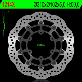 Disque de frein arrière NG 1214X pétale flottant Suzuki