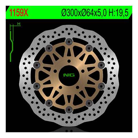 Disque de frein avant NG 1159X pétale flottant