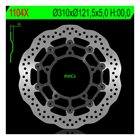 Disque de frein avant NG 1104X pétale flottant