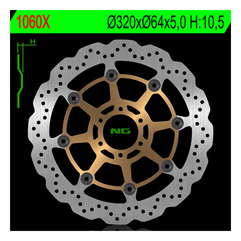 Disque de frein NG 1060X pétale flottant