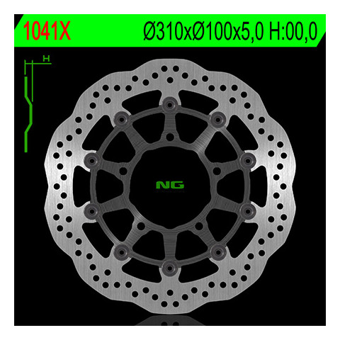 Disque de frein avant NG 1041X pétale flottant Suzuki