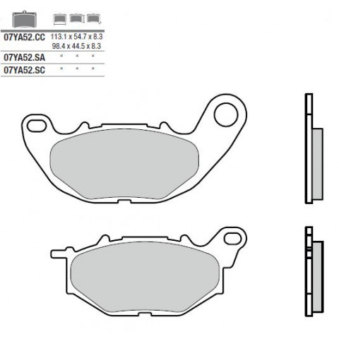 Plaquettes de frein BREMBO 07YA52SA métal fritté Yamaha