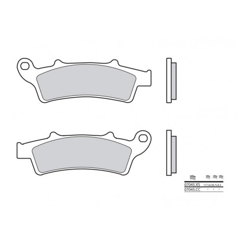 Plaquettes de frein BREMBO 07045XS métal fritté Aprilia