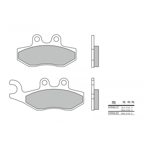 Plaquettes de frein BREMBO 07056XS métal fritté