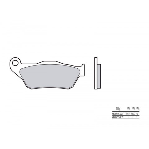 Plaquettes de frein BREMBO 07065XS métal fritté