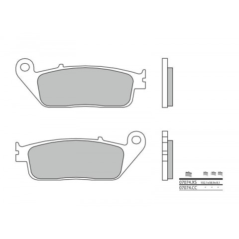 Plaquettes de frein BREMBO 07074CC organique