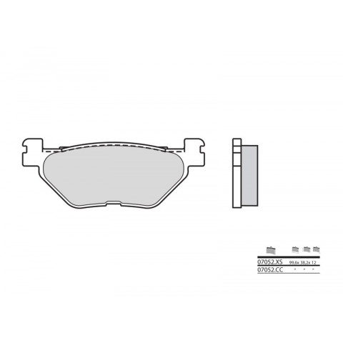 Plaquettes de frein BREMBO 07052XS métal fritté