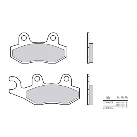 Plaquettes de frein BREMBO 07076CC organique