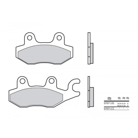 Plaquettes de frein BREMBO 07071XS métal fritté Suzuki Burgman AN400