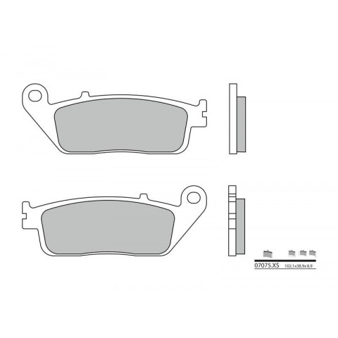 Plaquettes de frein BREMBO 07075XS métal fritté